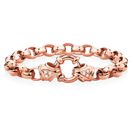 23cm (9.5") Diamond Set Bracelet in 10ct Rose Gold 23cm (9.5") Diamond Set Bracelet in 10ct Rose Gold