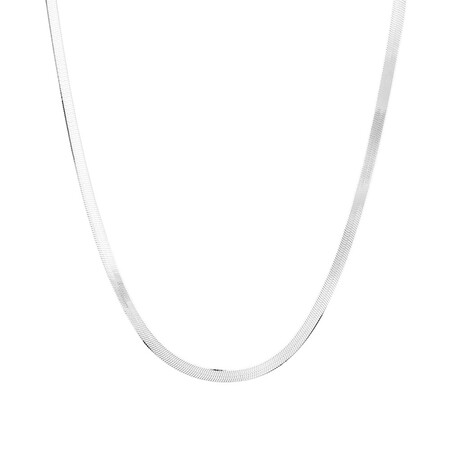 45cm (17") 4.5mm-5mm Width Snake Chain In Sterling Silver 45cm (17") 4.5mm-5mm Width Snake Chain In Sterling Silver