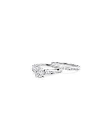 Bridal Set with 1 Carat TW of Diamonds in 14kt White Gold Bridal Set with 1 Carat TW of Diamonds in 14kt White Gold