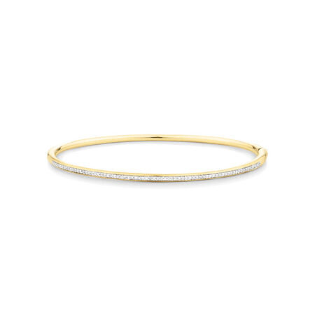 Bangle with 0.25 Carat TW of Diamonds in 10kt Yellow Gold Bangle with 0.25 Carat TW of Diamonds in 10kt Yellow Gold