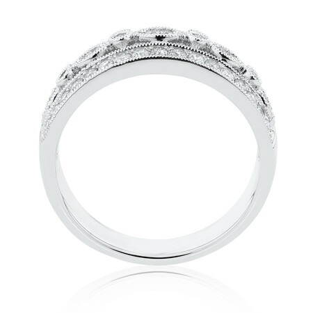 Fancy Ring with 0.50 Carat TW of Diamonds in 10ct White Gold Fancy Ring with 0.50 Carat TW of Diamonds in 10ct White Gold