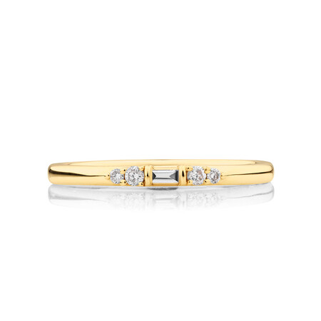 Stacker Ring with Diamonds in 10ct Yellow Gold Stacker Ring with Diamonds in 10ct Yellow Gold