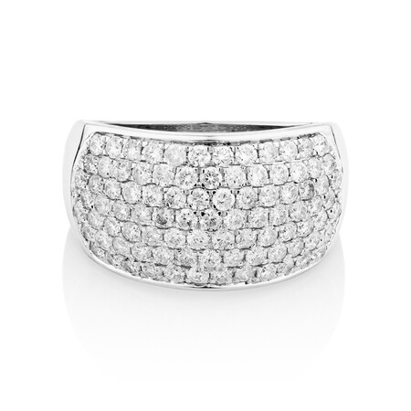Ring with 1.5 Carat TW of Diamonds in 10ct White Gold Ring with 1.5 Carat TW of Diamonds in 10ct White Gold