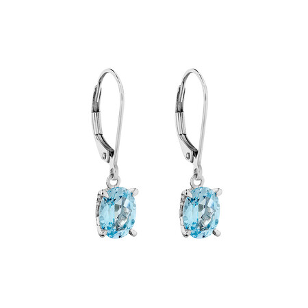 Sky Blue Topaz Earrings in Sterling Silver Sky Blue Topaz Earrings in Sterling Silver