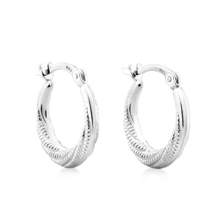 12mm Hoop Earrings in Sterling Silver 12mm Hoop Earrings in Sterling Silver
