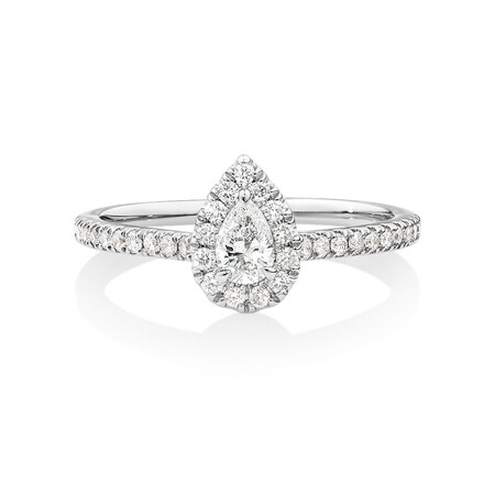 Ring with 0.50 Carat TW of Diamonds in 14kt White Gold Ring with 0.50 Carat TW of Diamonds in 14kt White Gold