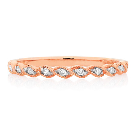 Wedding Band with Diamonds in 10kt Rose Gold Wedding Band with Diamonds in 10kt Rose Gold