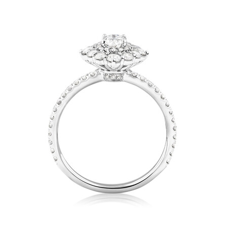 Sir Michael Hill Designer Oval Engagement Ring with 0.92 Carat TW Diamonds in 18kt White Gold Sir Michael Hill Designer Oval Engagement Ring with 0.92 Carat TW Diamonds in 18kt White Gold