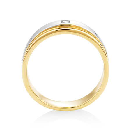 Diamond Ring set in 10ct Yellow and White Gold Diamond Ring set in 10ct Yellow and White Gold