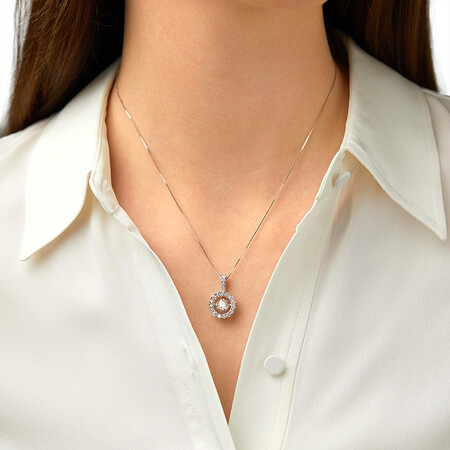 Everlight Pendant with 1.50 Carat TW of Diamonds in 14kt White Gold Everlight Pendant with 1.50 Carat TW of Diamonds in 14kt White Gold