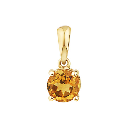 Pendant with Citrine in 10kt Yellow Gold Pendant with Citrine in 10kt Yellow Gold