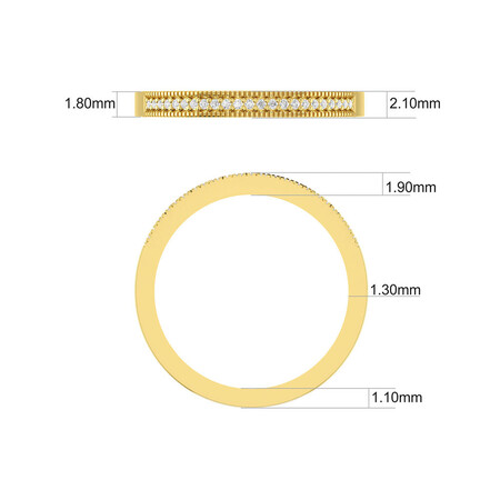 Wedding Band with Diamonds in 10kt Yellow Gold Wedding Band with Diamonds in 10kt Yellow Gold