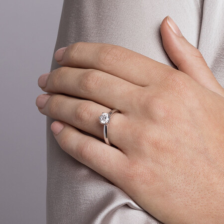 Whitefire Solitaire Engagement Ring with a 1 Carat TW Diamond in 18ct White & 22ct Yellow Gold Whitefire Solitaire Engagement Ring with a 1 Carat TW Diamond in 18ct White & 22ct Yellow Gold