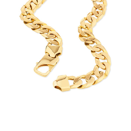 55cm (22") Solid Curb Chain in 10kt Yellow Gold 55cm (22") Solid Curb Chain in 10kt Yellow Gold