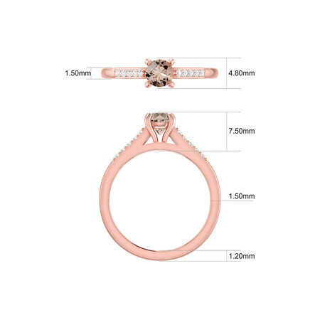 Evermore Bridal Set with Morganite & 0.20 Carat TW of Diamonds in 10ct Rose Gold Evermore Bridal Set with Morganite & 0.20 Carat TW of Diamonds in 10ct Rose Gold