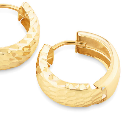 14mm Huggie Earrings in 10kt Yellow Gold 14mm Huggie Earrings in 10kt Yellow Gold