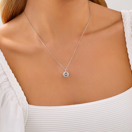 Everlight Pendant with 0.20 Carat TW of Diamonds in Sterling Silver Everlight Pendant with 0.20 Carat TW of Diamonds in Sterling Silver