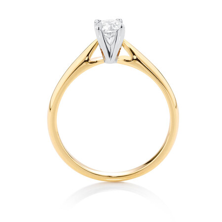 Evermore Solitaire Engagement Ring With 0.34 Carat TW Of Diamonds In 14ct Yellow & White Gold Evermore Solitaire Engagement Ring With 0.34 Carat TW Of Diamonds In 14ct Yellow & White Gold