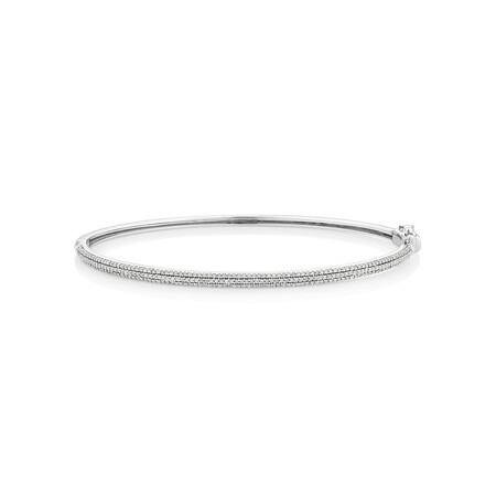 Pave Bangle with 0.50 Carat TW of Diamonds in 10kt White Gold Pave Bangle with 0.50 Carat TW of Diamonds in 10kt White Gold