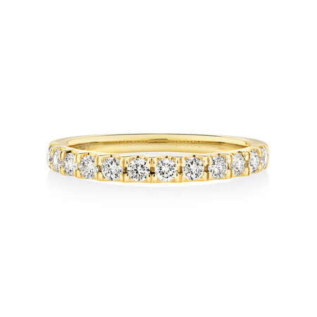 Wedding Band with 1/2 Carat TW of Diamonds in 14kt Yellow Gold Wedding Band with 1/2 Carat TW of Diamonds in 14kt Yellow Gold