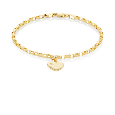 19cm (7.5") 2.5mm-3mm Width Diamond Set Belcher Bracelet in 10kt Yellow Gold 19cm (7.5") 2.5mm-3mm Width Diamond Set Belcher Bracelet in 10kt Yellow Gold