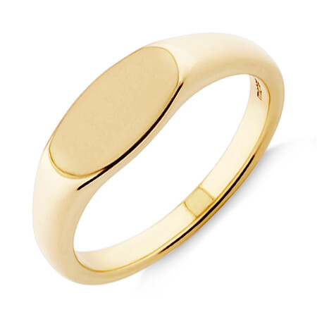 Oval Signet Ring in 10kt Yellow Gold Oval Signet Ring in 10kt Yellow Gold