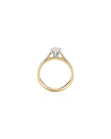 Solitaire Engagement Ring with a 0.70 Carat TW Diamond in 14kt Yellow/White Gold Solitaire Engagement Ring with a 0.70 Carat TW Diamond in 14kt Yellow/White Gold