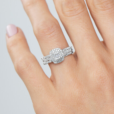 Evermore Bridal Set with 0.40 Carat TW of Diamonds in 10ct White Gold Evermore Bridal Set with 0.40 Carat TW of Diamonds in 10ct White Gold