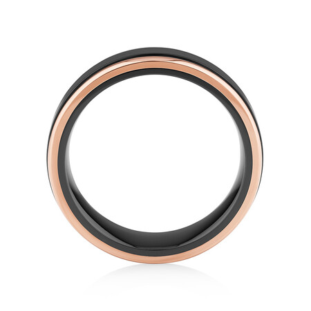 Ring in Black Titanium & 10ct Rose Gold Ring in Black Titanium & 10ct Rose Gold