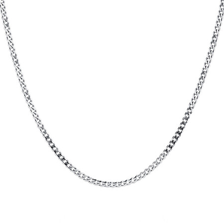 60cm (24") 4mm-4.5mm Width Curb Chain in Sterling Silver 60cm (24") 4mm-4.5mm Width Curb Chain in Sterling Silver