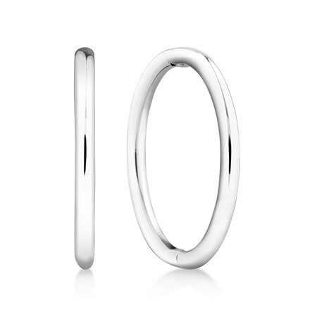 12mm Sleeper Earrings in 10ct White Gold 12mm Sleeper Earrings in 10ct White Gold