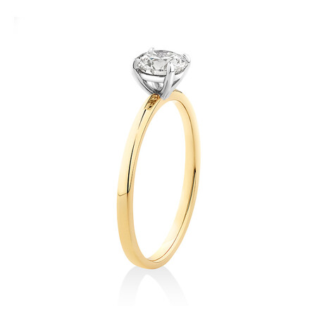 Southern Star Solitaire Engagement Ring with a 0.70 Carat TW Diamond in 18kt Yellow & White Gold Southern Star Solitaire Engagement Ring with a 0.70 Carat TW Diamond in 18kt Yellow & White Gold