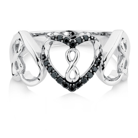 Online Exclusive - Infinitas Ring with Enhanced Black Diamonds in Sterling Silver Online Exclusive - Infinitas Ring with Enhanced Black Diamonds in Sterling Silver