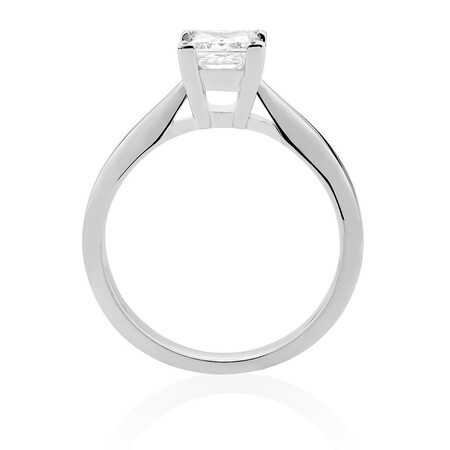 Certified Solitaire Engagement Ring with a 1 Carat TW Diamond in 18ct White Gold Certified Solitaire Engagement Ring with a 1 Carat TW Diamond in 18ct White Gold