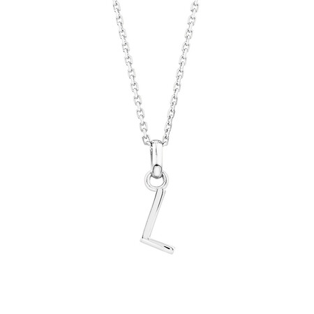 "L" Initial Pendant in Sterling Silver