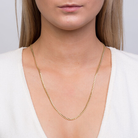 55cm (22") Hollow Curb Chain in 10kt Yellow Gold 55cm (22") Hollow Curb Chain in 10kt Yellow Gold