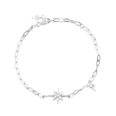North Star Bracelet with Cubic Zirconia in Sterling Silver North Star Bracelet with Cubic Zirconia in Sterling Silver