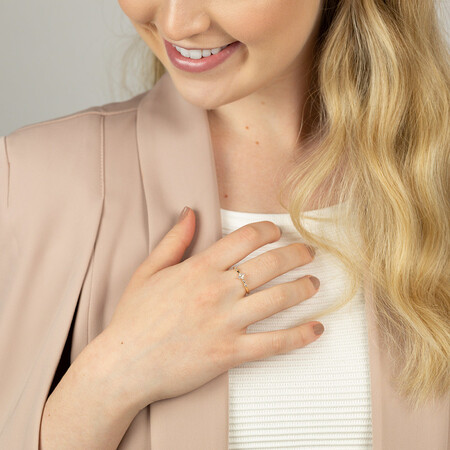 Stacker Ring with Diamonds in 10ct Yellow Gold Stacker Ring with Diamonds in 10ct Yellow Gold