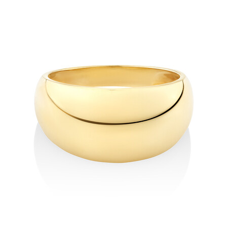 Wide Polished Dome Ring in 10kt Yellow Gold Wide Polished Dome Ring in 10kt Yellow Gold