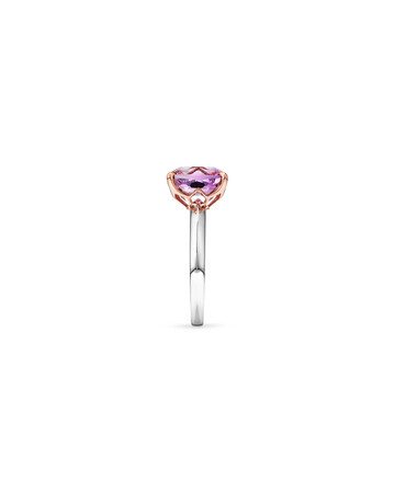 Ring with Rose Amethyst in Sterling Silver & 10kt Rose Gold Ring with Rose Amethyst in Sterling Silver & 10kt Rose Gold