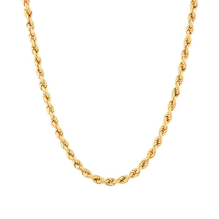 45cm (18") Rope Chain in 10kt Yellow Gold 45cm (18") Rope Chain in 10kt Yellow Gold
