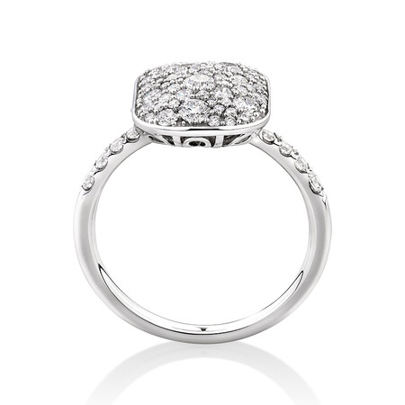 Pave Ring with 1 Carat TW of Diamonds in 14kt White Gold Pave Ring with 1 Carat TW of Diamonds in 14kt White Gold