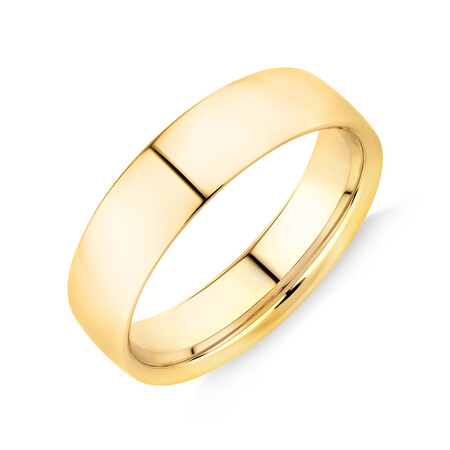 Reverse Bevelled Wedding Band in 10ct Yellow Gold Reverse Bevelled Wedding Band in 10ct Yellow Gold