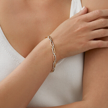 Bracelet in 10ct Yellow, White & Rose Gold Bracelet in 10ct Yellow, White & Rose Gold