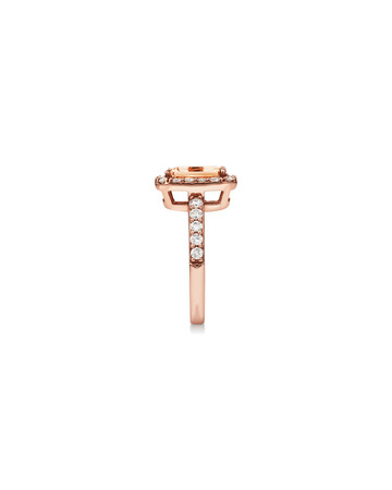 Ring with Morganite & 0.75 Carat TW of Diamonds in 14kt Rose Gold Ring with Morganite & 0.75 Carat TW of Diamonds in 14kt Rose Gold