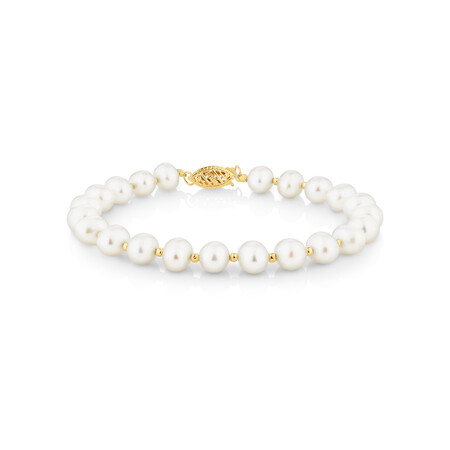 Pearl bracelet in 10kt Yellow Gold Pearl bracelet in 10kt Yellow Gold