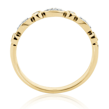 Marquise Stacker Ring with 0.11 Carat TW of Diamonds in 10ct Yellow Gold Marquise Stacker Ring with 0.11 Carat TW of Diamonds in 10ct Yellow Gold