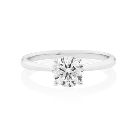 Evermore Certified Solitaire Engagement Ring with 1 Carat TW Diamond in 14ct White Gold Evermore Certified Solitaire Engagement Ring with 1 Carat TW Diamond in 14ct White Gold
