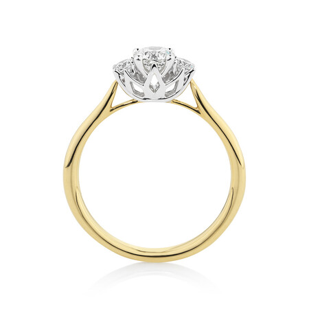 Southern Star 3 Stone Engagement Ring with 0.58 Carat TW of Diamonds in 14ct Yellow & Gold Southern Star 3 Stone Engagement Ring with 0.58 Carat TW of Diamonds in 14ct Yellow & Gold