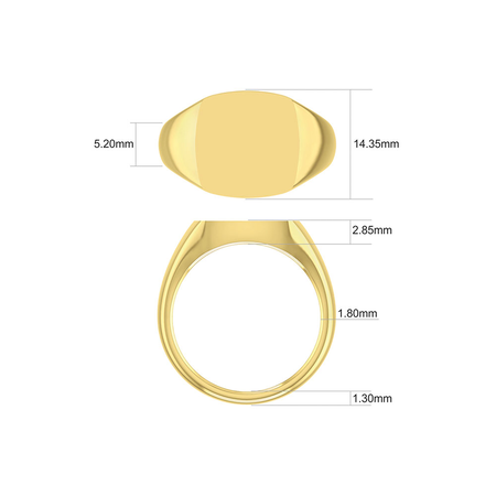 Men's Signet Ring in 10kt Yellow Gold Men's Signet Ring in 10kt Yellow Gold